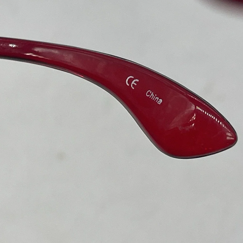 Vintage Supreme Sunglasses Frames Red Frame Red Lenses Oval Y2K 2000s